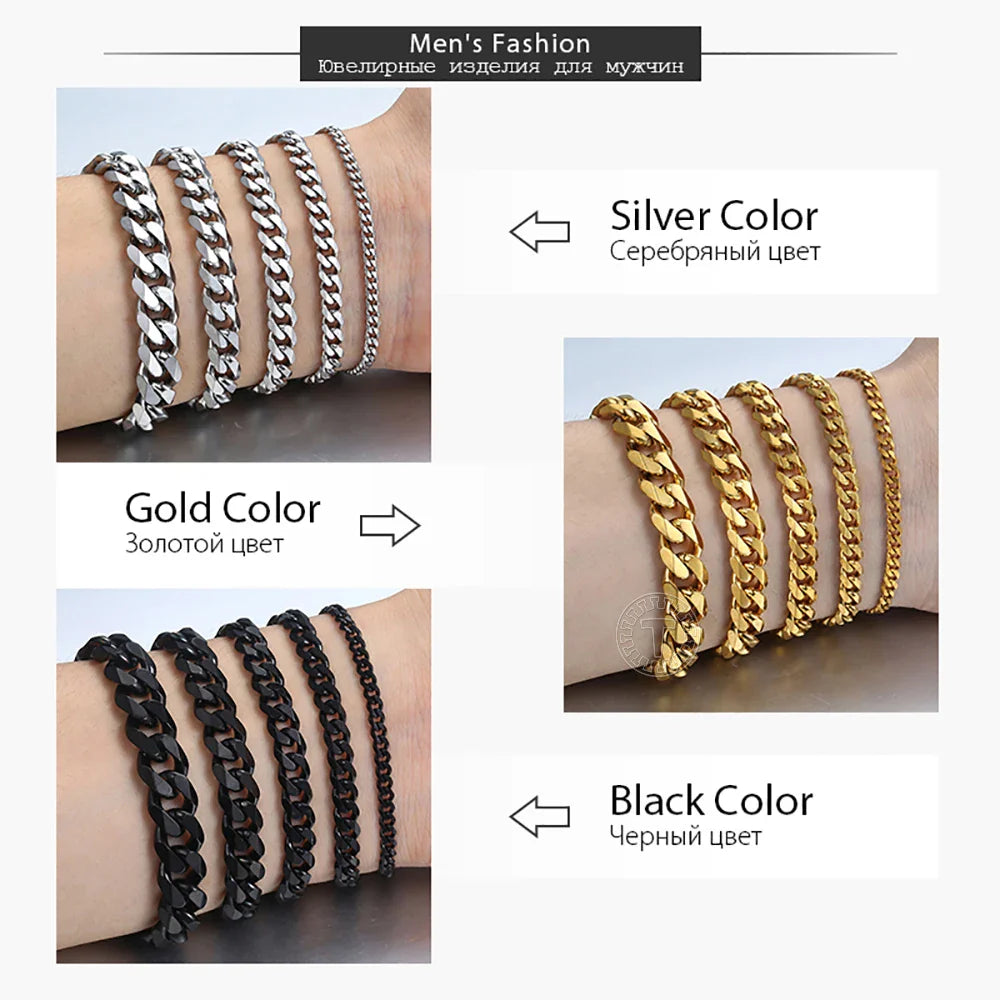 Mens Cuban Link Bracelets